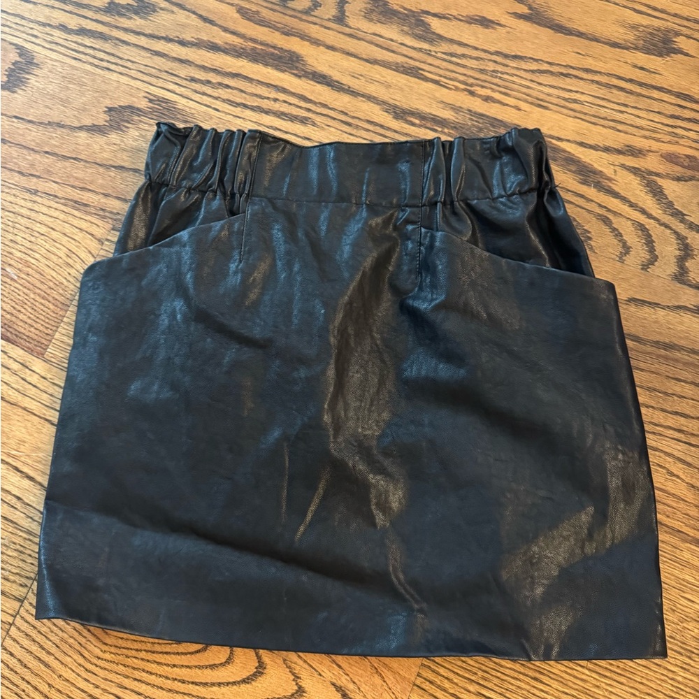 Zara leather mini skirt